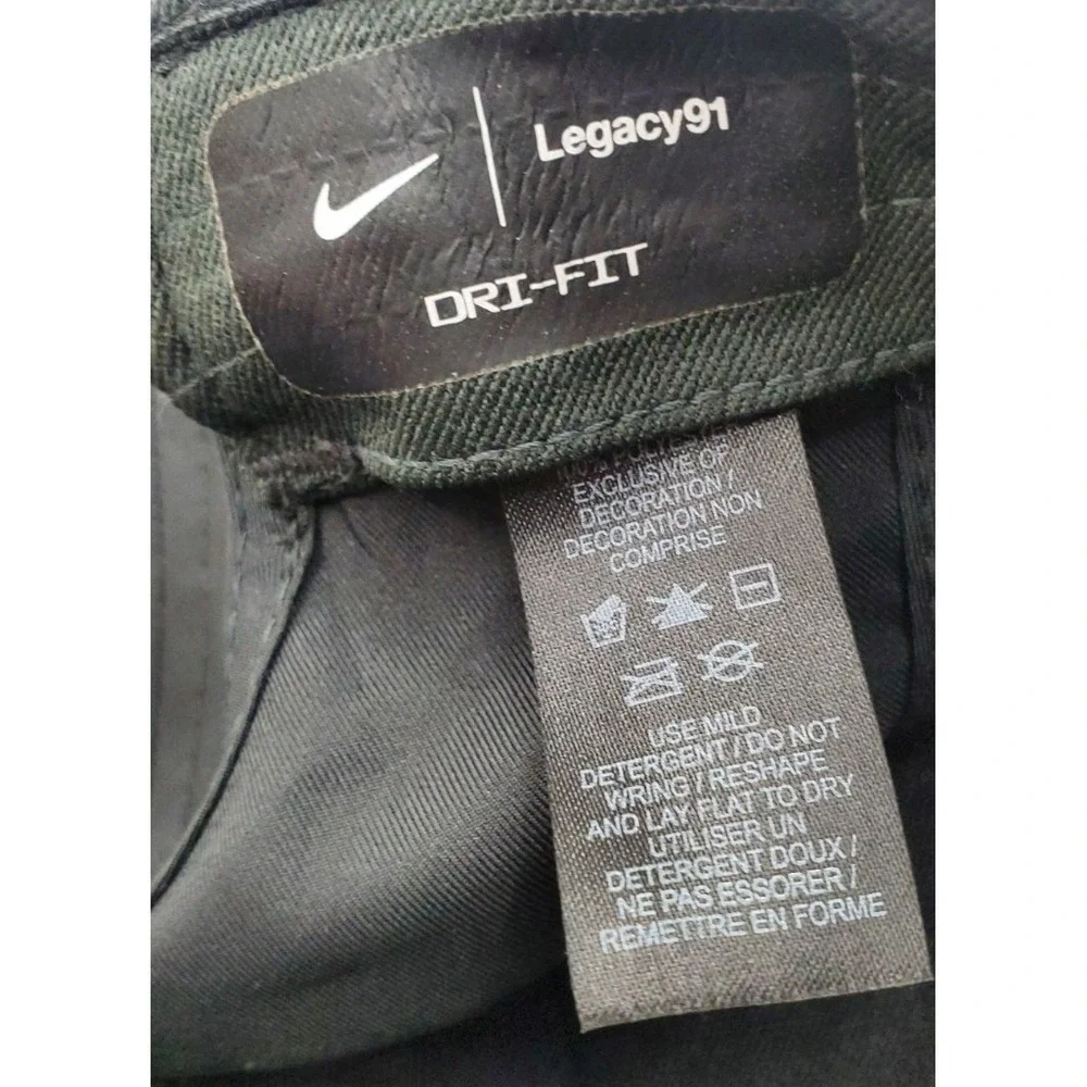 Nike Dri-Fit Legacy91 Swoosh‎ Logo Black Snapback Hat Adjustable